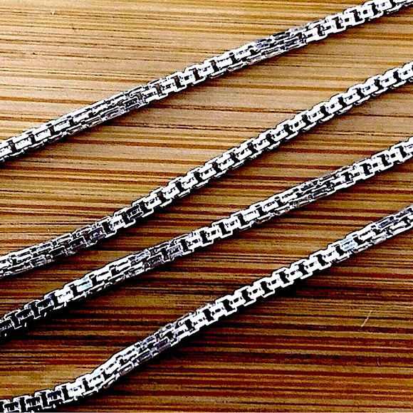 $29 Nicky Butler Estate Box Chain 18" Sterling Silver Marked NB 925 India - Picture 3 of 5